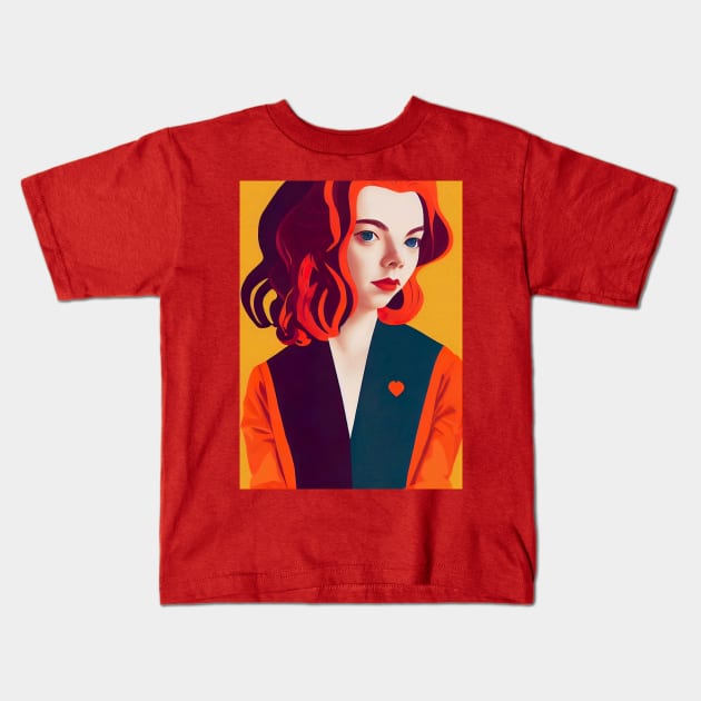 Beth Harmon Kids T-Shirt by Sobalvarro